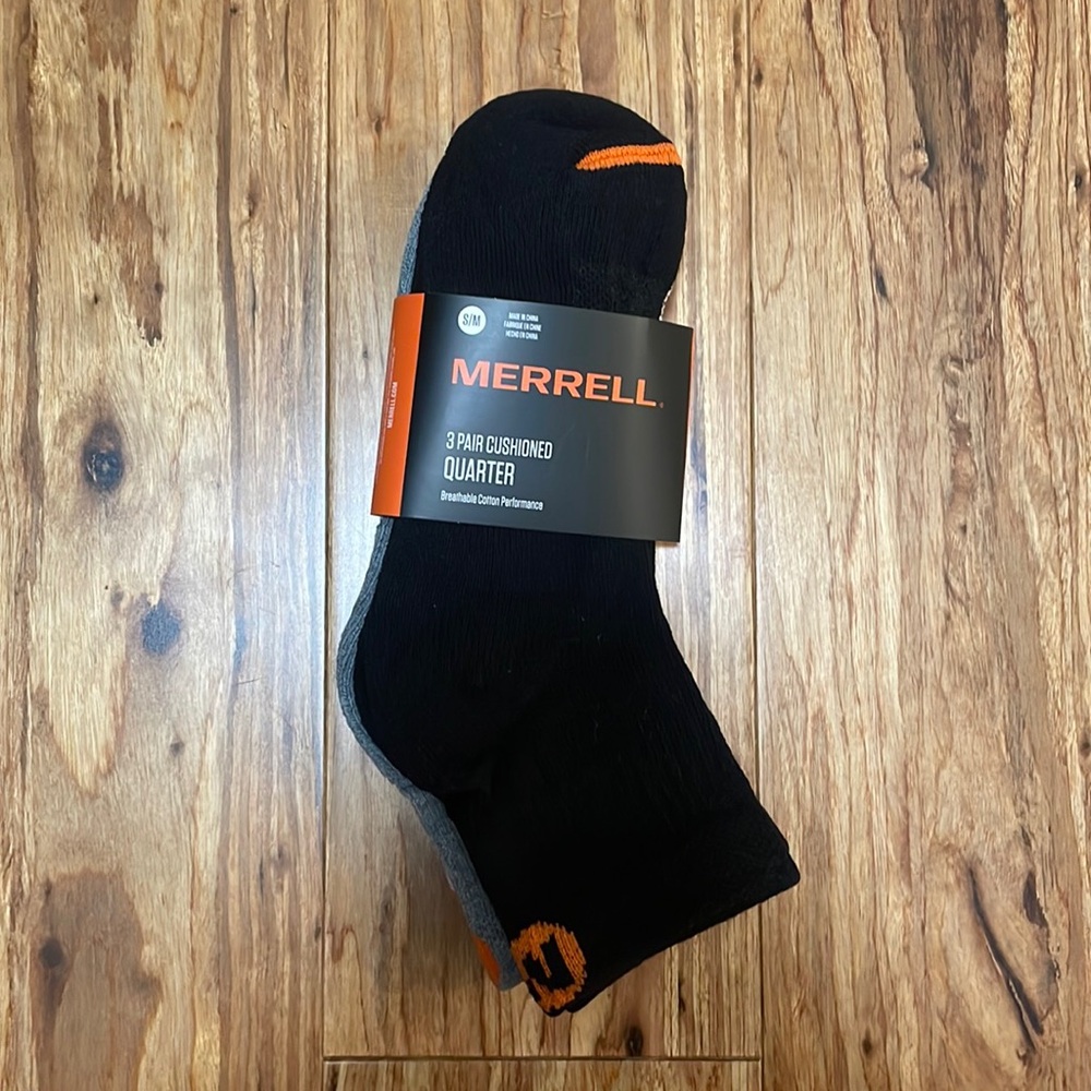 Merrell 3 Pair Cushioned Quarter Socks
